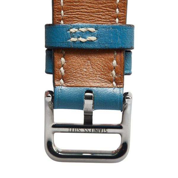 エルメス メドール 腕時計 ME2.210 クオーツ ホワイト文字盤 ステンレススチール レザー レディース HERMES 【中古】