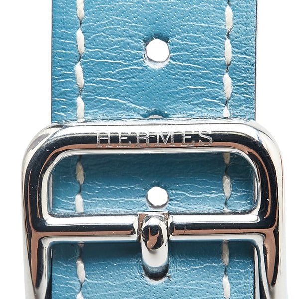 エルメス メドール 腕時計 ME2.210 クオーツ ホワイト文字盤 ステンレススチール レザー レディース HERMES 【中古】