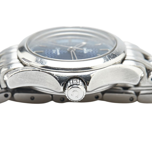 オメガ シーマスター120 腕時計 2581.81 クオーツ ブルー文字盤 ステンレススチール レディース OMEGA 【中古】