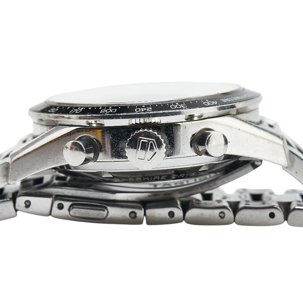 タグホイヤー カレラ 腕時計 CV2010-3 自動巻き ブラック文字盤 ステンレススチール レディース TAG HEUER 【中古】