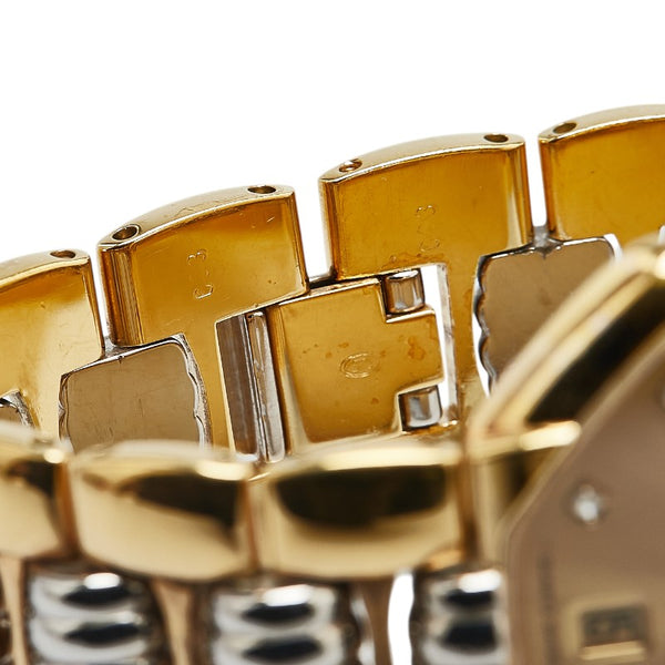 クリスチャンディオール デポーズ オクタゴン 腕時計 45.134 クオーツ ゴールド文字盤 ステンレススチール レディース Christian Dior 【中古】