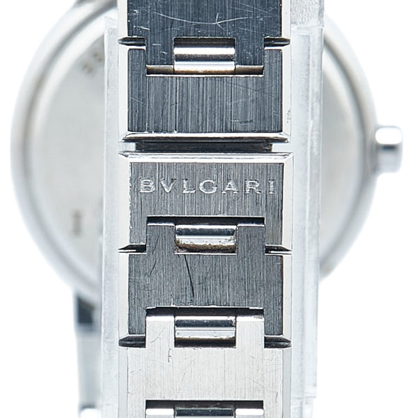 ブルガリ ブルガリブルガリ 12Pダイヤ 腕時計 BB26SS クオーツ ブラック文字盤 ステンレススチール レディース BVLGARI 【中古】