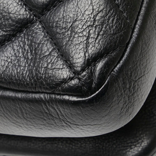 シャネル マトラッセ ココマーク チェーン ショルダーバッグ ブラック ラムスキン レディース CHANEL 【中古】