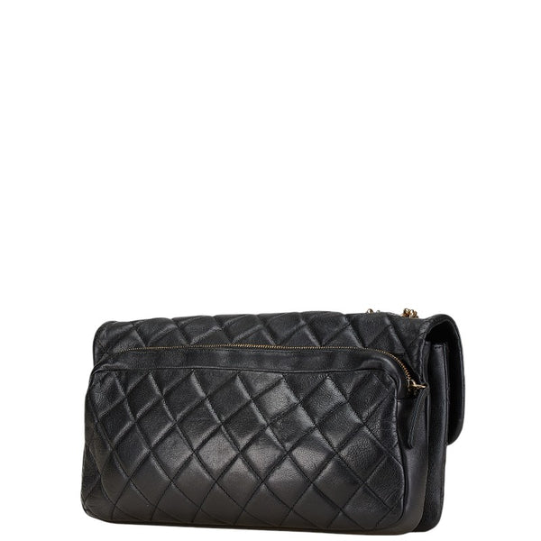 シャネル マトラッセ ココマーク チェーン ショルダーバッグ ブラック ラムスキン レディース CHANEL 【中古】