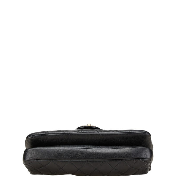 シャネル マトラッセ ココマーク チェーン ショルダーバッグ ブラック ラムスキン レディース CHANEL 【中古】