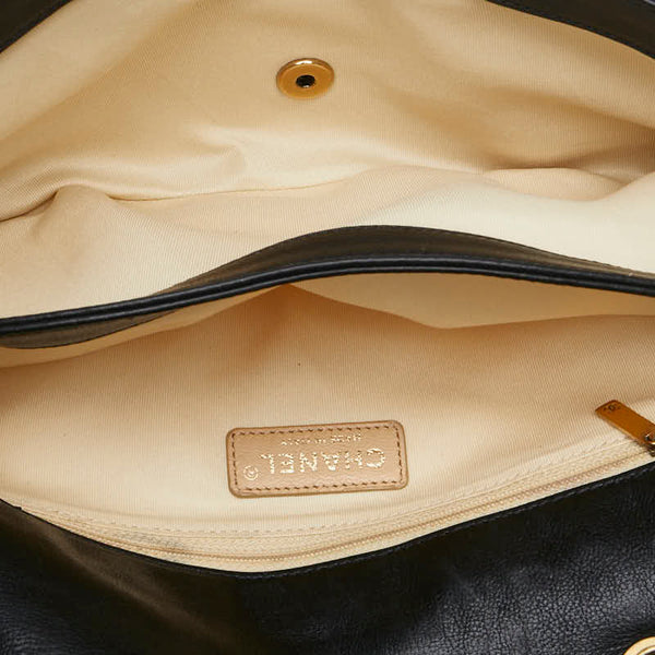 シャネル マトラッセ ココマーク チェーン ショルダーバッグ ブラック ラムスキン レディース CHANEL 【中古】