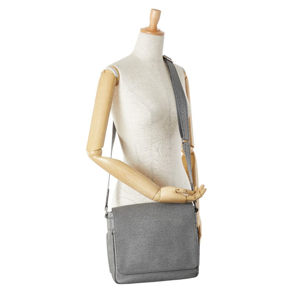 ルイ ヴィトン タイガ ロマンPM 斜め掛け ショルダーバッグ M32700 グラシエ グレー レザー レディース LOUIS VUITTON 【中古】