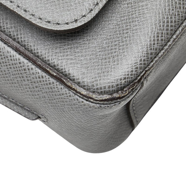 ルイ ヴィトン タイガ ロマンPM 斜め掛け ショルダーバッグ M32700 グラシエ グレー レザー レディース LOUIS VUITTON 【中古】