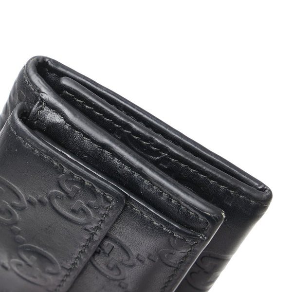 グッチ グッチシマ 二つ折り財布 ブラック PVC レザー レディース GUCCI 【中古】