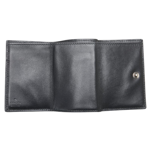 グッチ グッチシマ 二つ折り財布 ブラック PVC レザー レディース GUCCI 【中古】