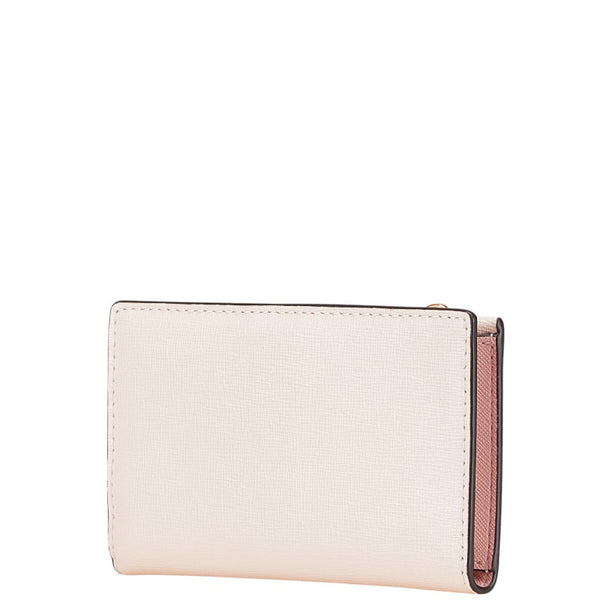 ケイトスペード ロゴ トンボ モチーフ ラインストーン 二つ折り財布 ピンク ブルー レザー レディース Kate Spade 【中古】