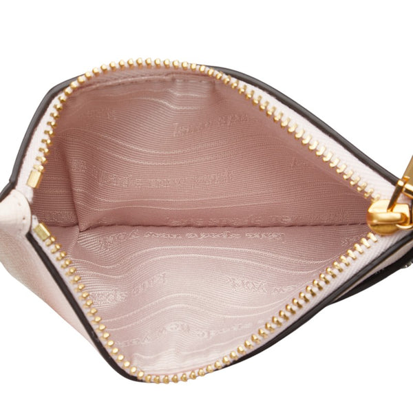 ケイトスペード ロゴ トンボ モチーフ ラインストーン 二つ折り財布 ピンク ブルー レザー レディース Kate Spade 【中古】