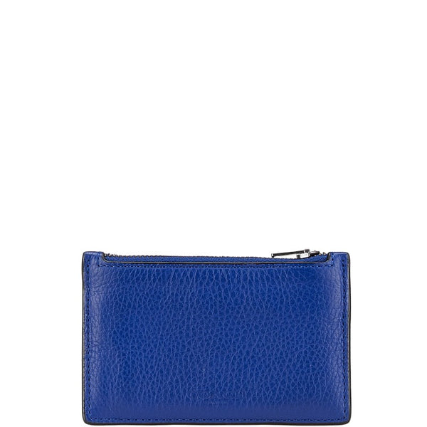 コーチ カードケース コインケース ブルー レザー レディース COACH 【中古】