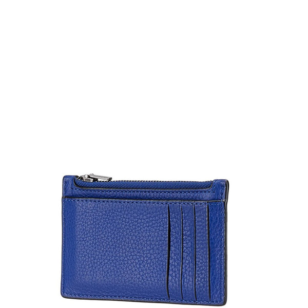 コーチ カードケース コインケース ブルー レザー レディース COACH 【中古】