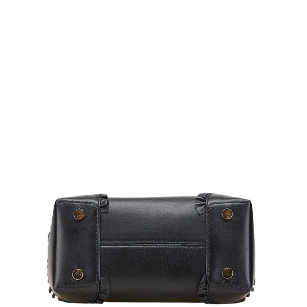 マイケルコース フリル ハンドバッグ ブラック レザー レディース Michael Kors 【中古】
