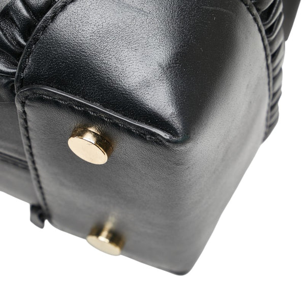 マイケルコース フリル ハンドバッグ ブラック レザー レディース Michael Kors 【中古】