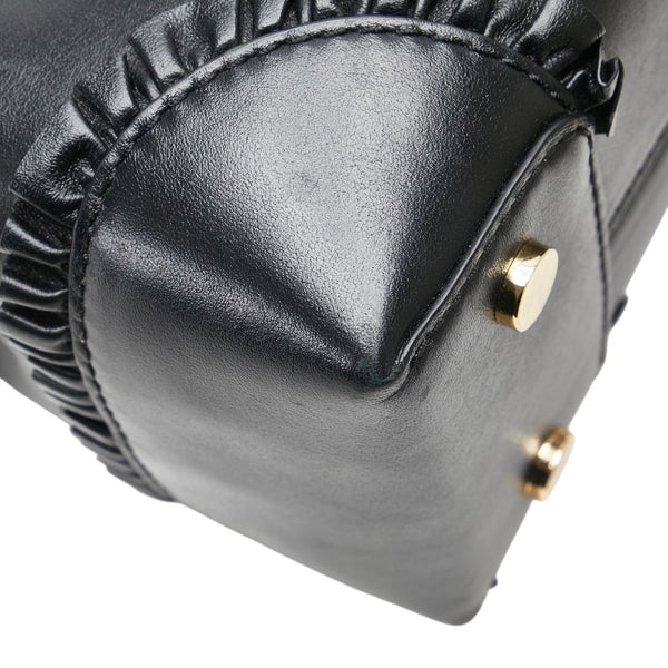 マイケルコース フリル ハンドバッグ ブラック レザー レディース Michael Kors 【中古】