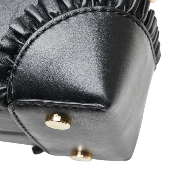 マイケルコース フリル ハンドバッグ ブラック レザー レディース Michael Kors 【中古】