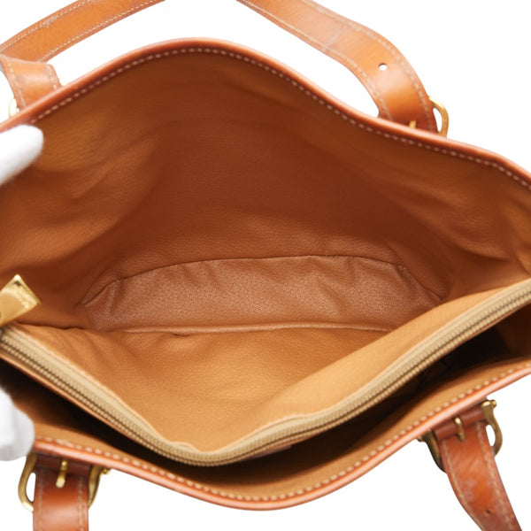 セリーヌ マカダム ハンドバッグ トートバッグ ブラウン PVC レザー レディース CELINE 【中古】