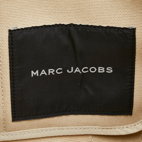 マークジェイコブス ザ ミディアム トラベラー グラフィック トートバッグ ベージュ ホワイト キャンバス レディース MARC JACOBS 【中古】