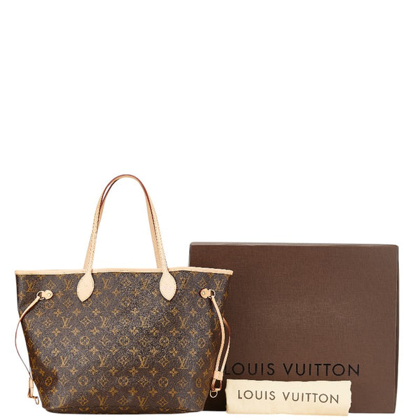 ルイ ヴィトン モノグラム ネヴァーフルMM ショルダーバッグ トートバッグ M41178 ブラウン PVC レザー レディース LOUIS VUITTON 【中古】