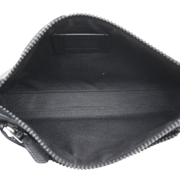 コーチ シグネチャー ホールデン クロスボディ ショルダーバッグ C5598 ブラック グレー PVC レザー レディース COACH 【中古】