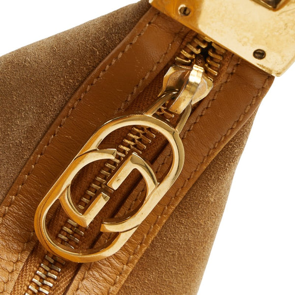 グッチ ワンショルダーバッグ 001 3814 ベージュ レザー スエード レディース GUCCI 【中古】