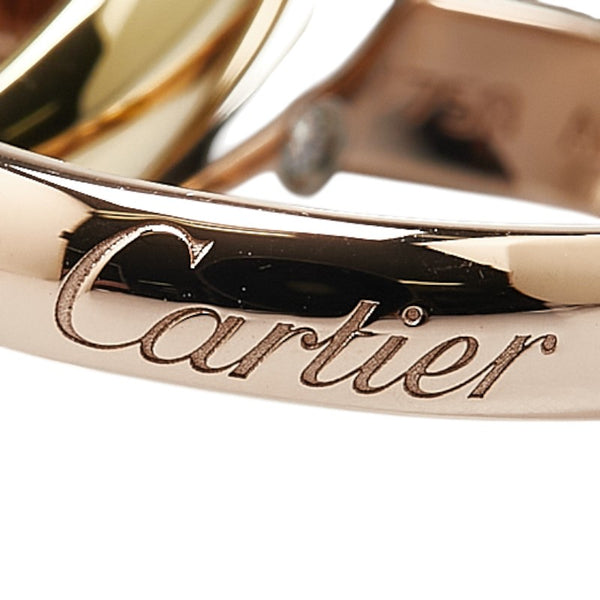 カルティエ トリニティリング 5Pダイヤ リング 指輪 #50 K18YG イエローゴールド K18WG ホワイトゴールド K18PG ピンクゴールド レディース CARTIER 【中古】