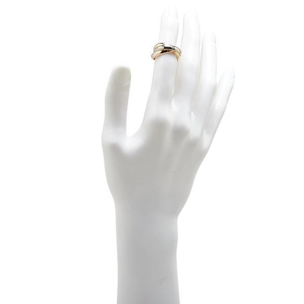 カルティエ トリニティリング 5Pダイヤ リング 指輪 #50 K18YG イエローゴールド K18WG ホワイトゴールド K18PG ピンクゴールド レディース CARTIER 【中古】