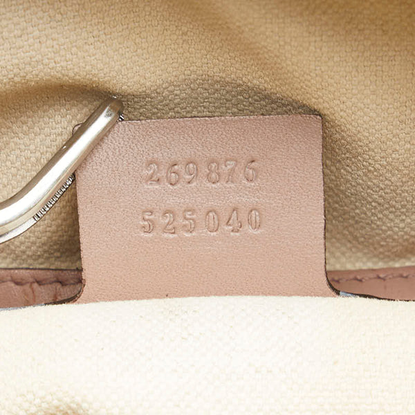 グッチ GGキャンバス ハンドバッグ ショルダーバッグ 2WAY 269876 ベージュ ピンク キャンバス レザー レディース GUCCI 【中古】