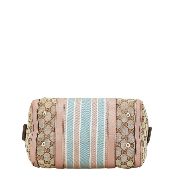 グッチ GGキャンバス ハンドバッグ ショルダーバッグ 2WAY 269876 ベージュ ピンク キャンバス レザー レディース GUCCI 【中古】