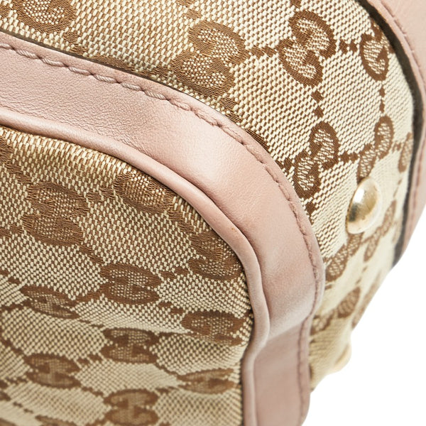 グッチ GGキャンバス ハンドバッグ ショルダーバッグ 2WAY 269876 ベージュ ピンク キャンバス レザー レディース GUCCI 【中古】