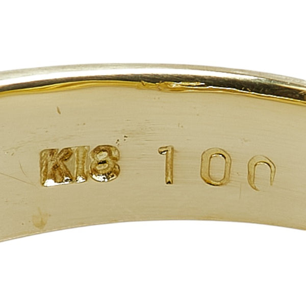 K18YG イエローゴールド ダイヤ1.00ct リング 指輪 レディース 14号 【中古】