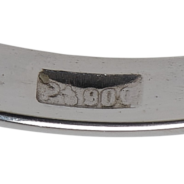 Pt900 プラチナ サファイア ダイヤ リング 指輪 レディース 15号 【中古】
