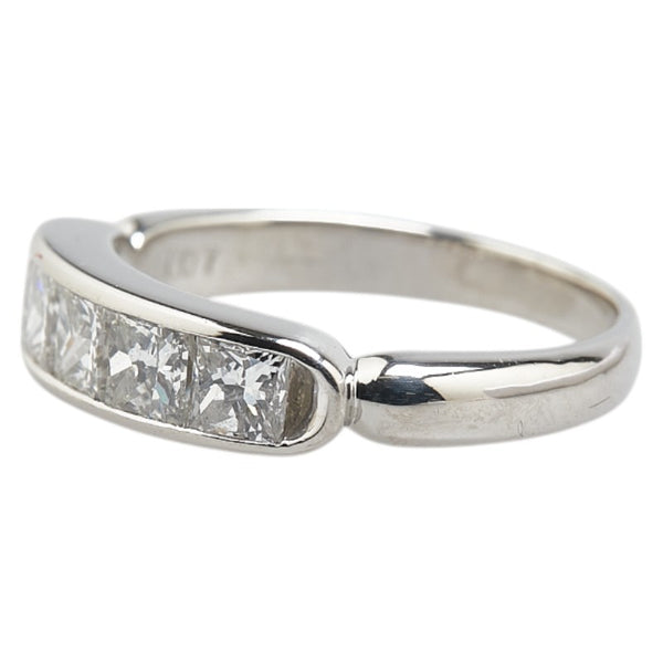 Pt900 プラチナ ダイヤ1.07ct 一文字 リング 指輪 レディース 10.5号 【中古】