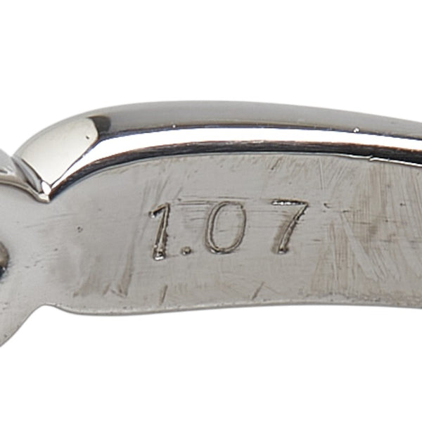Pt900 プラチナ ダイヤ1.07ct 一文字 リング 指輪 レディース 10.5号 【中古】
