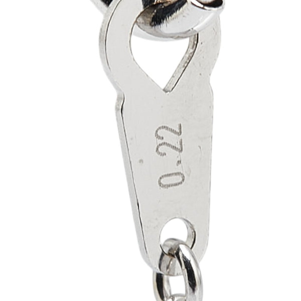 ヴァンドーム K18WG ホワイトゴールド ダイヤ0.22ct ハート モチーフ ネックレス レディース VANDOME 【中古】