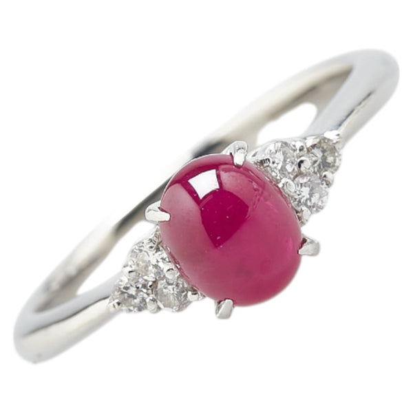 Pt900 プラチナ ルビー2.26ct ダイヤ0.20ct リング 指輪 メンズ 22.5号 【中古】