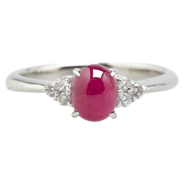 Pt900 プラチナ ルビー2.26ct ダイヤ0.20ct リング 指輪 メンズ 22.5号 【中古】