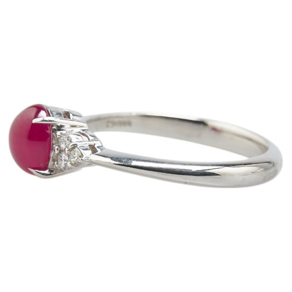 Pt900 プラチナ ルビー2.26ct ダイヤ0.20ct リング 指輪 メンズ 22.5号 【中古】