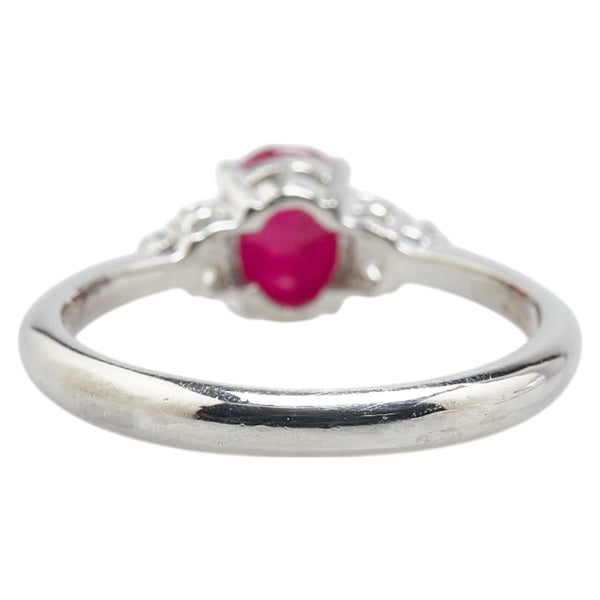Pt900 プラチナ ルビー2.26ct ダイヤ0.20ct リング 指輪 メンズ 22.5号 【中古】