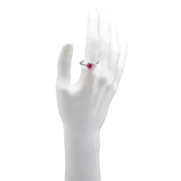 Pt900 プラチナ ルビー2.26ct ダイヤ0.20ct リング 指輪 メンズ 22.5号 【中古】