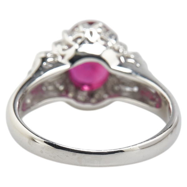 Pt850 プラチナ ルビー1.31ct ダイヤ0.41ct リング 指輪 レディース 13.5号 【中古】