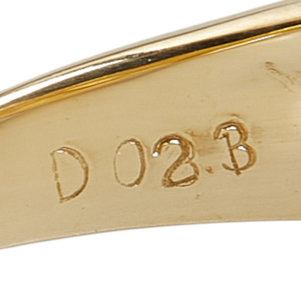 K18YG イエローゴールド ダイヤ0.23ct リング 指輪 レディース 11.5号 【中古】
