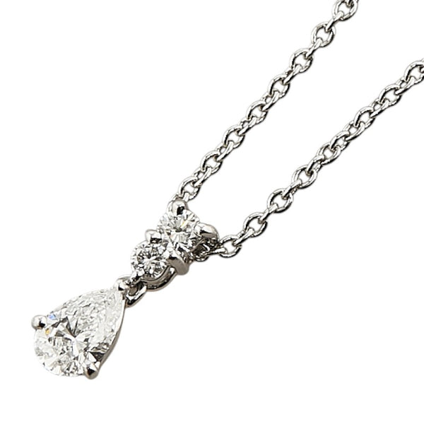 スタージュエリー Pt950 プラチナ ダイヤ0.20ct ティアドロップ 雫 モチーフ ネックレス レディース STAR JEWELRY 【中古】
