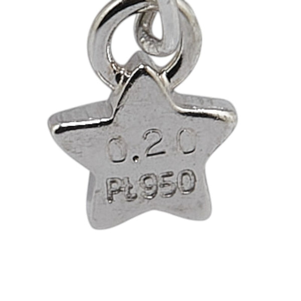 スタージュエリー Pt950 プラチナ ダイヤ0.20ct ティアドロップ 雫 モチーフ ネックレス レディース STAR JEWELRY 【中古】