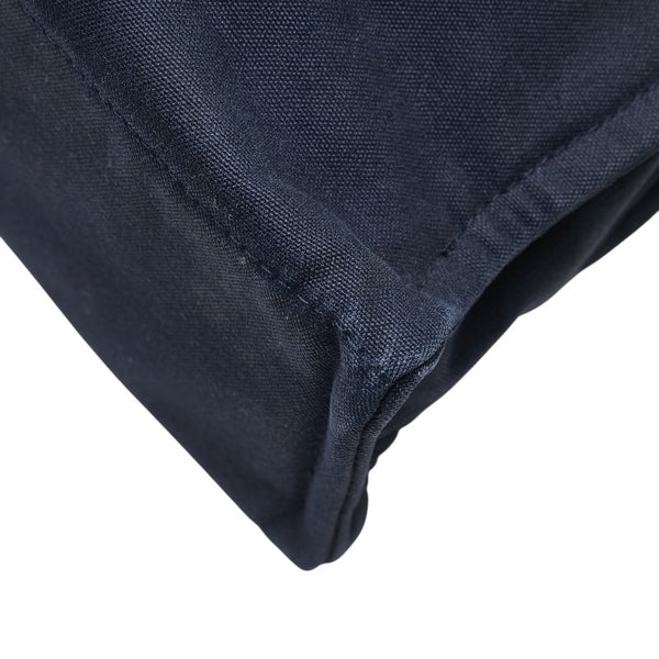 エルメス フールトゥMM ハンドバッグ トートバッグ ネイビー ブラウン キャンバス レディース HERMES 【中古】