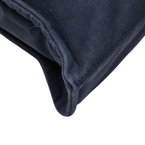 エルメス フールトゥMM ハンドバッグ トートバッグ ネイビー ブラウン キャンバス レディース HERMES 【中古】