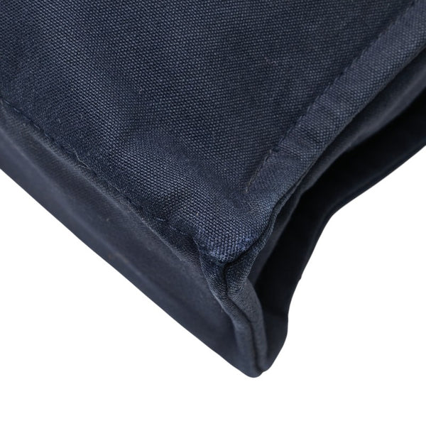 エルメス フールトゥMM ハンドバッグ トートバッグ ネイビー ブラウン キャンバス レディース HERMES 【中古】