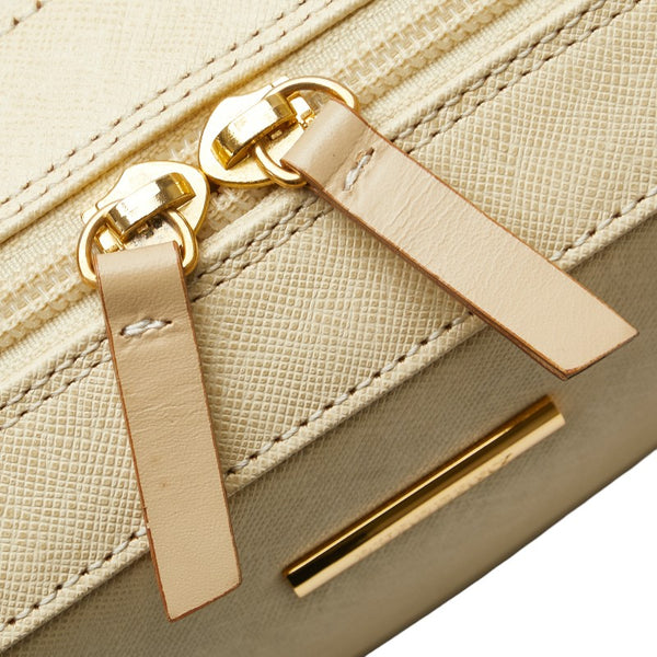 バーバリー ノバチェック ハンドバッグ アイボリー ベージュ レザー レディース BURBERRY 【中古】